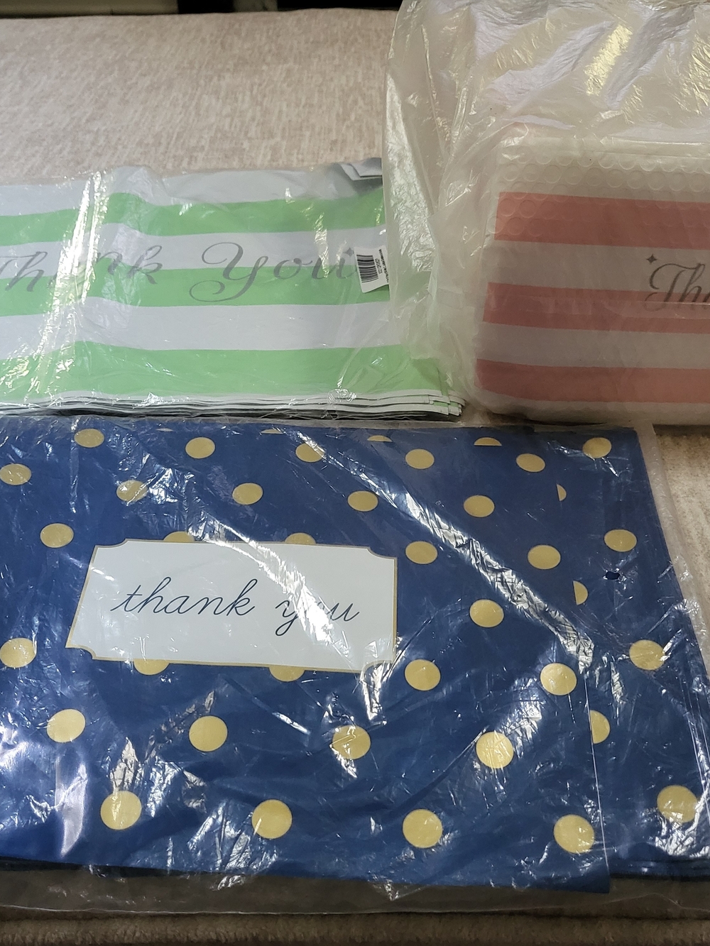 Thank You Poly Mailer Bundle – Pink, Green, Blue Shipping Bags – 167 pcs